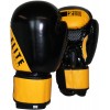 Elite Force Boxing Gloves for Sparring/Competition in Flex PU Quality, Black/Yellow